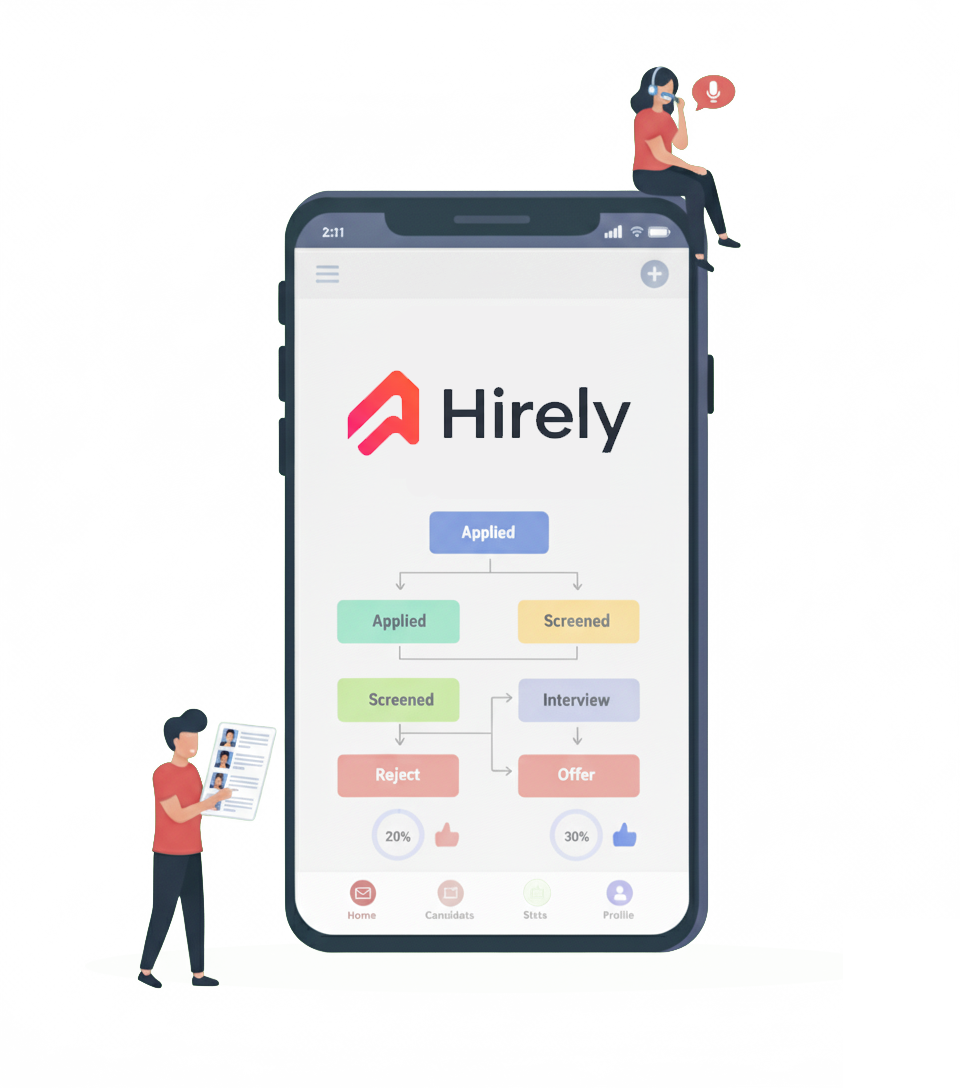 Mobile app interface preview